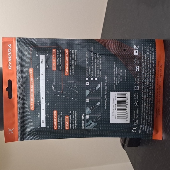 New Calf Compression Sleeves Unisex Large White - Picture 2 of 4